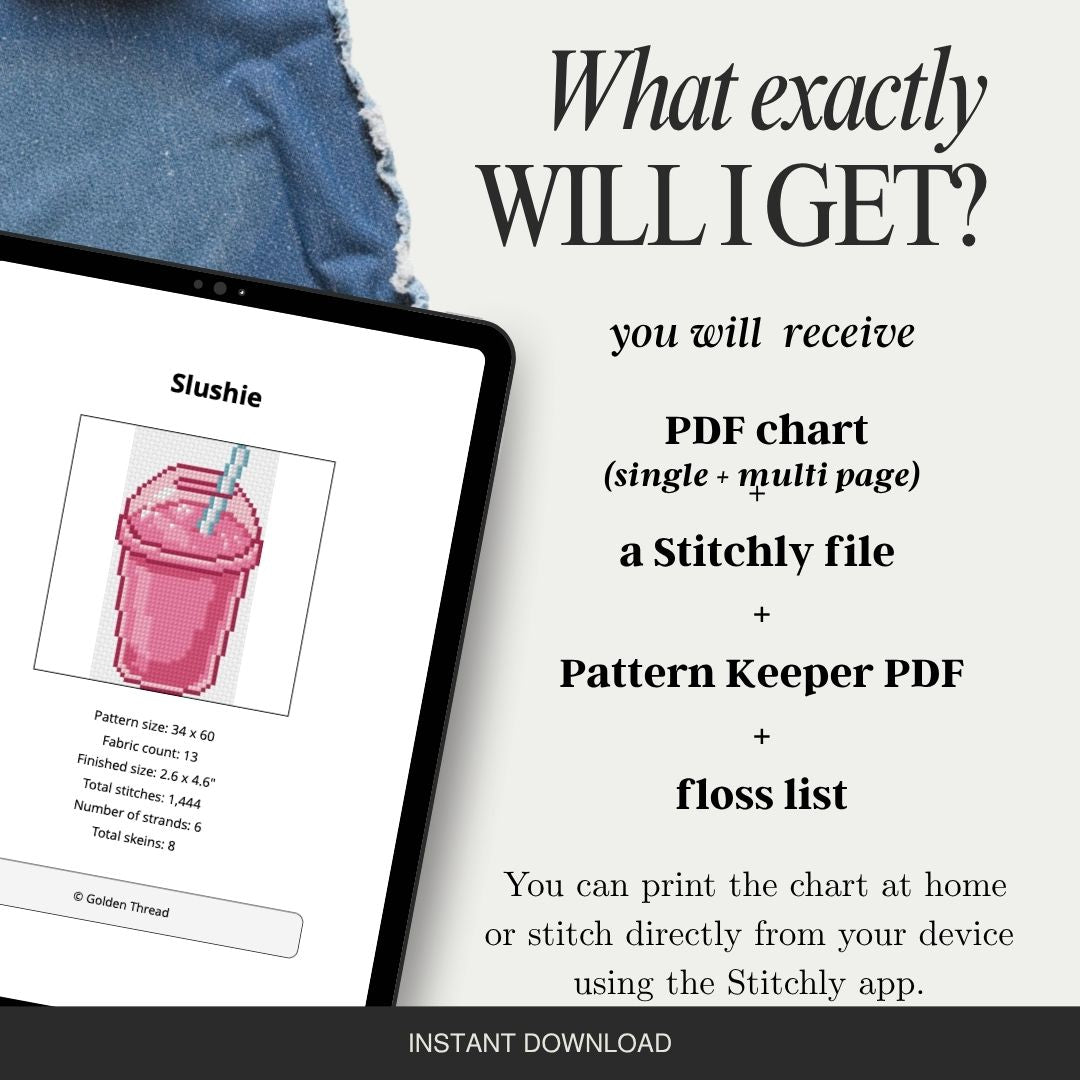 Slushie Needlepoint Pattern