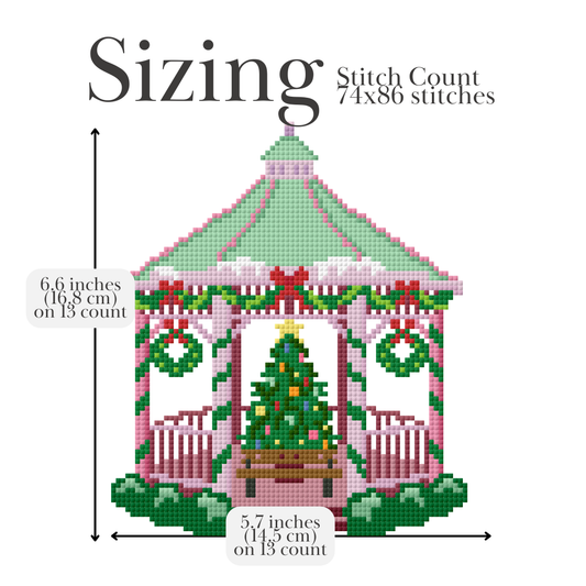 Christmas Gazebo Needlepoint Chart