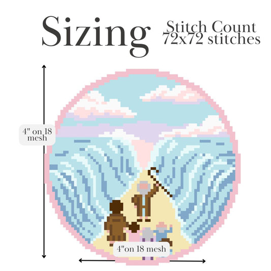 Parting the Seas Needlepoint Chart