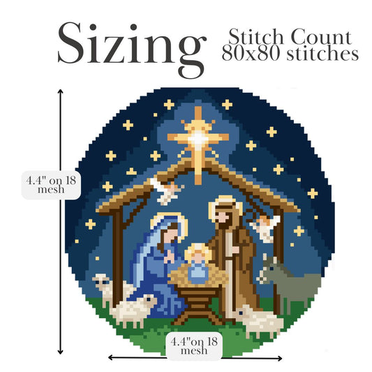 Nativity Ornament Needlepoint Chart