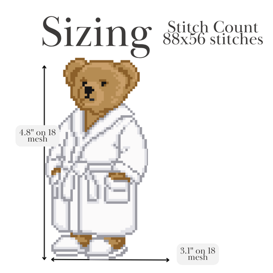 Relaxation Bear Needlepoint Chart