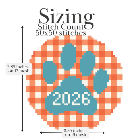 Pet Year 2026 Needlepoint Ornament Pattern