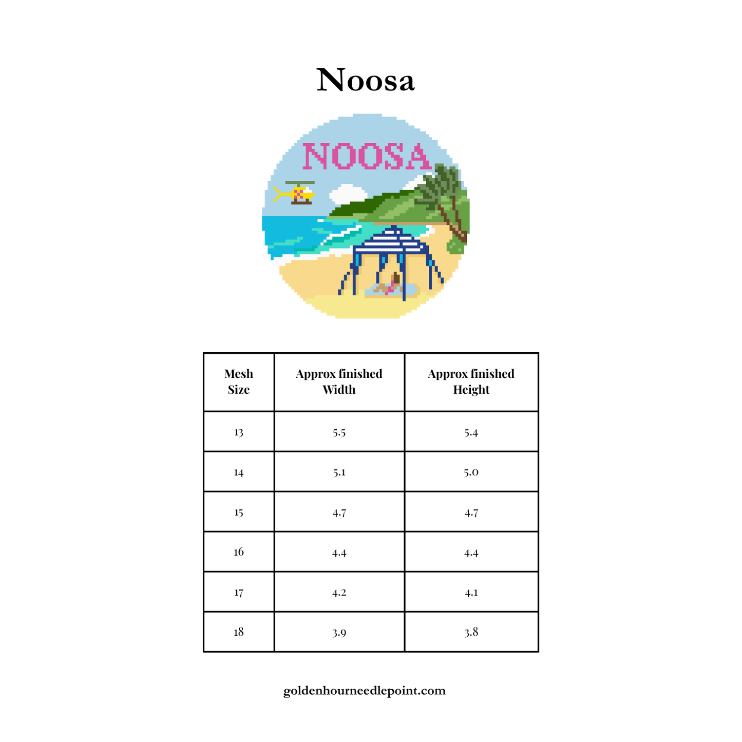Noosa Needlepoint Chart