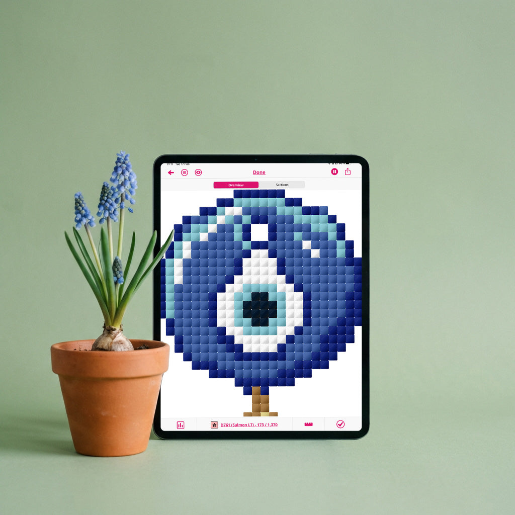 Evil Eye Needlepoint Chart