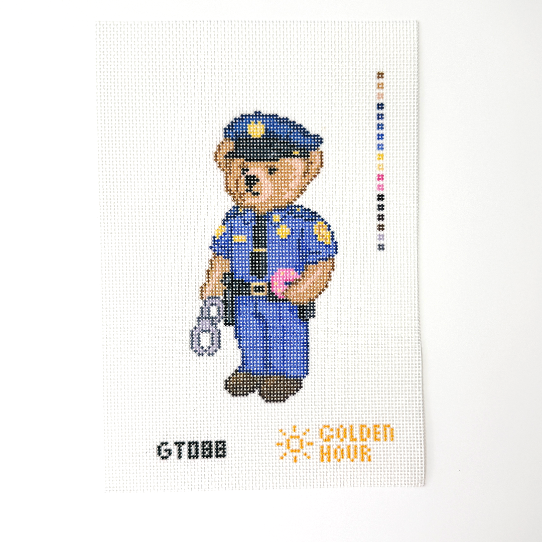 Police Bear Canvas SAMPLE