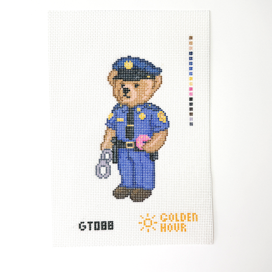 Police Bear Canvas