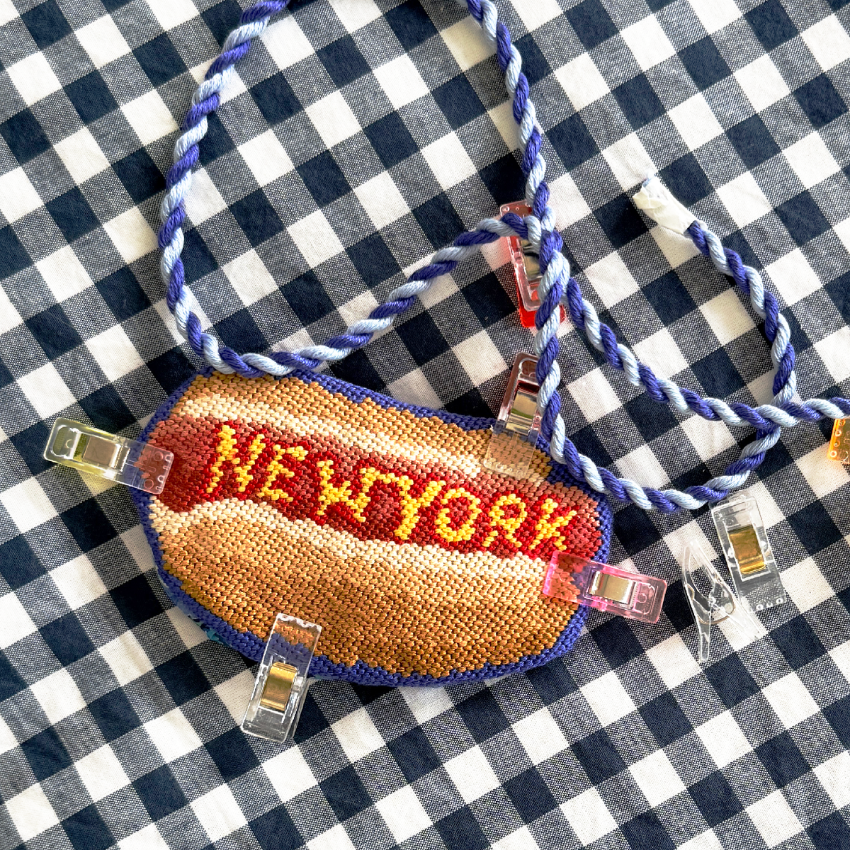 NYC Hot Dog Needlepoint Canvas