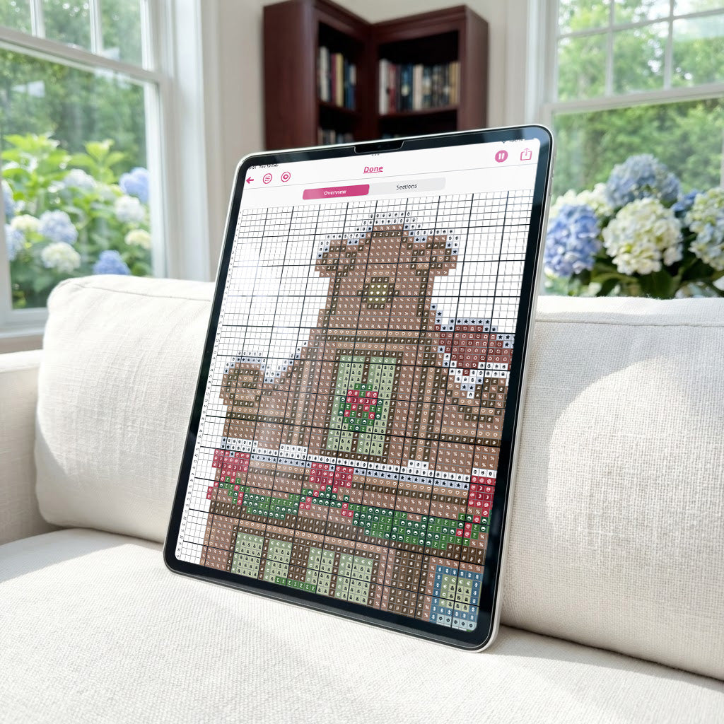 Twin Curves House Needlepoint Chart