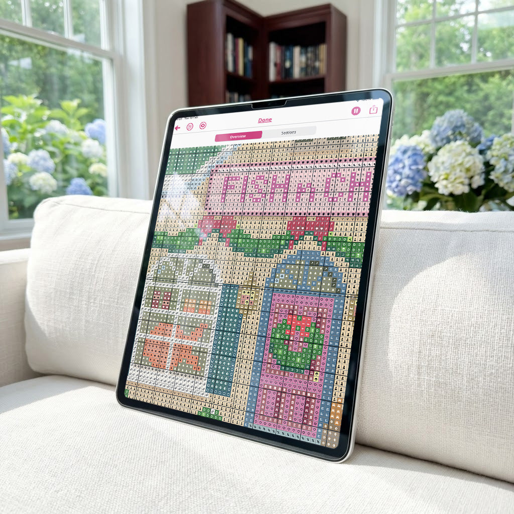Fish & Chips Needlepoint Pattern