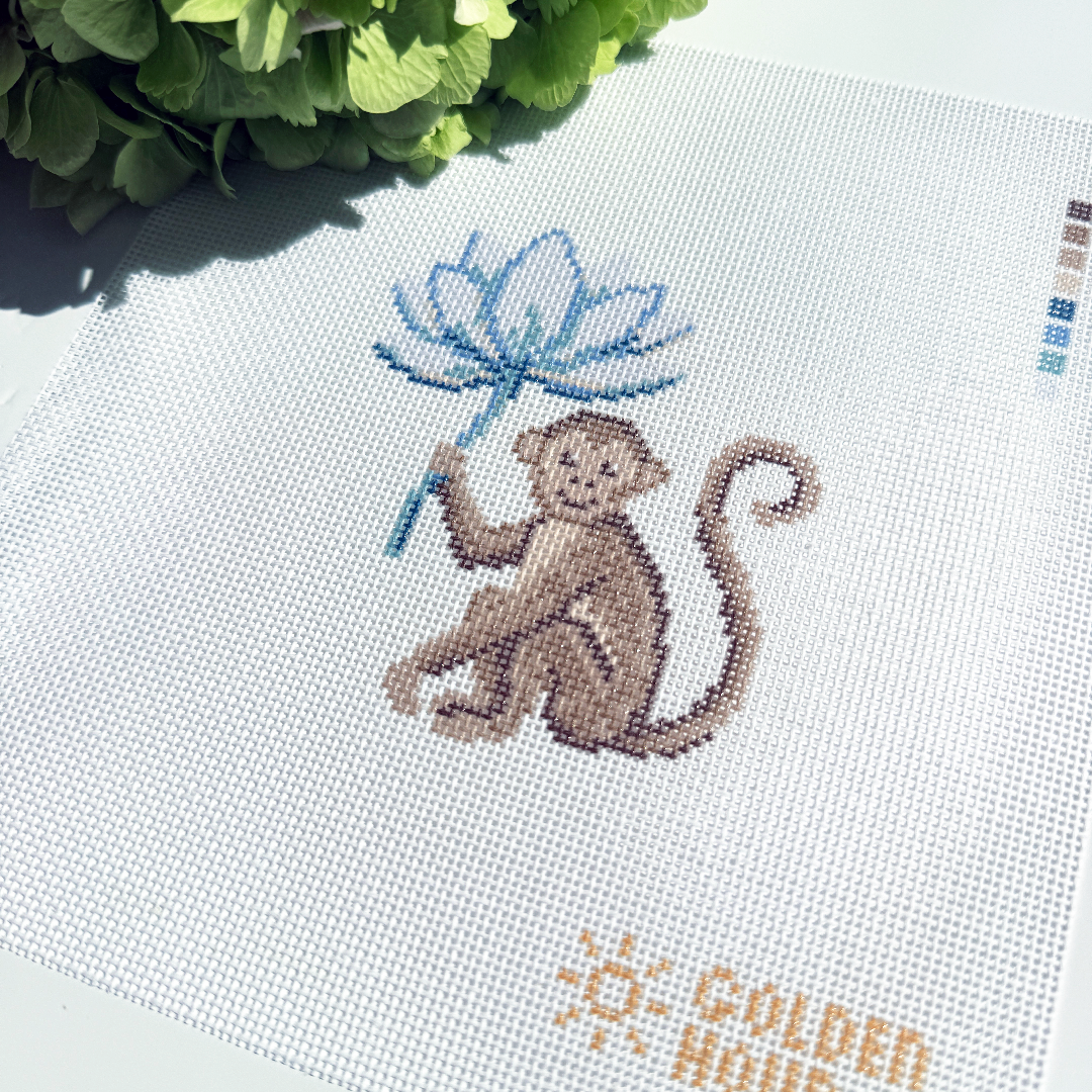 Monkey Lotus Canvas