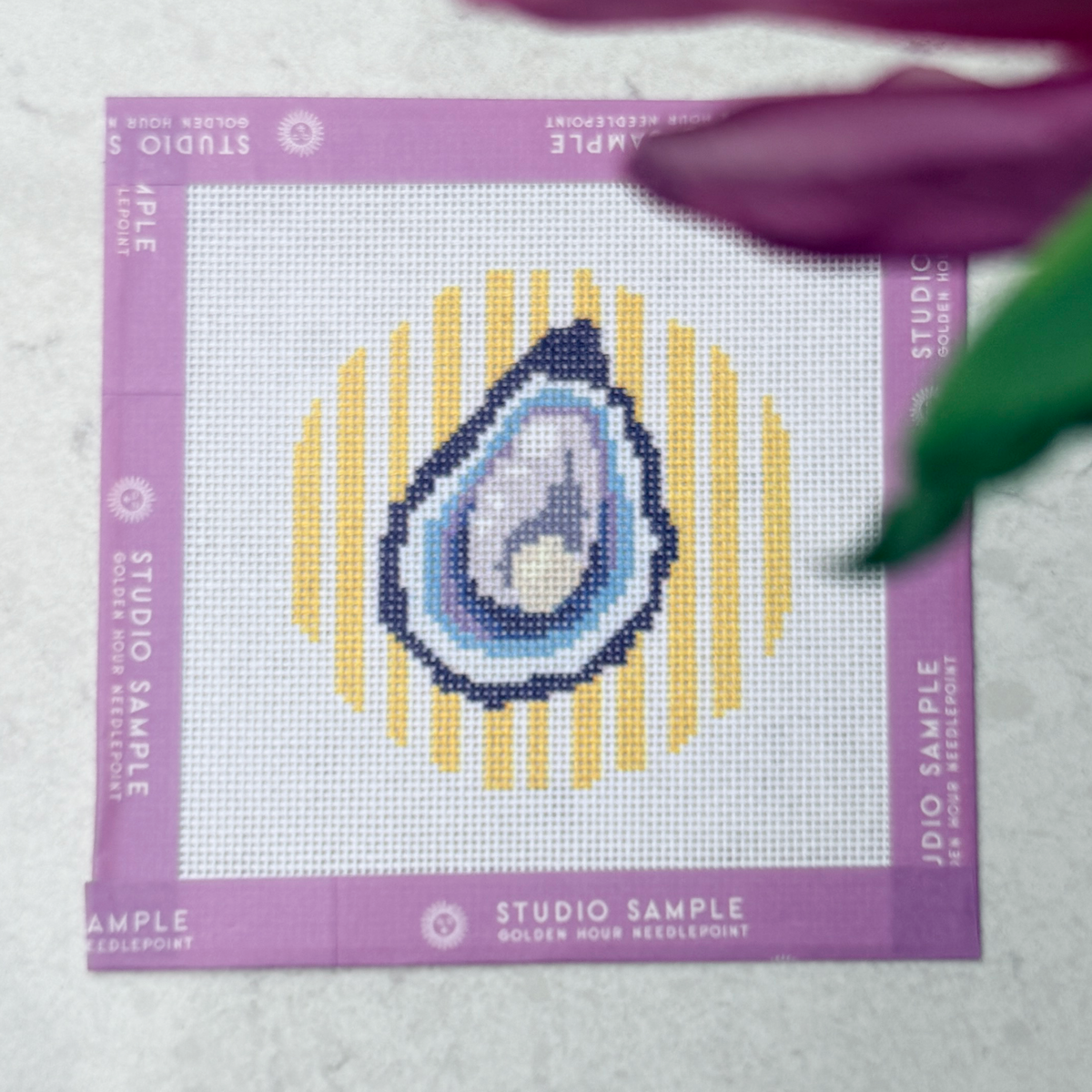 Yellow Oyster Round Canvas SAMPLE