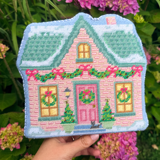 Village Garland Cottage Needlepoint Pattern