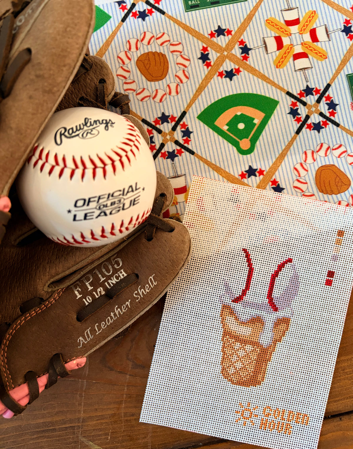 Ice Cream Baseball Canvas SAMPLE