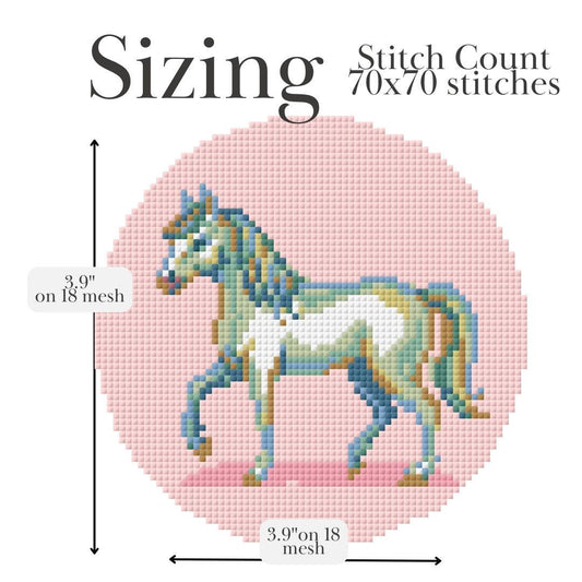 Horse Portrait Needlepoint Chart