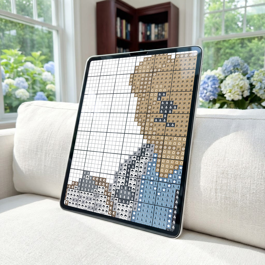 Gardening Bear Needlepoint Chart