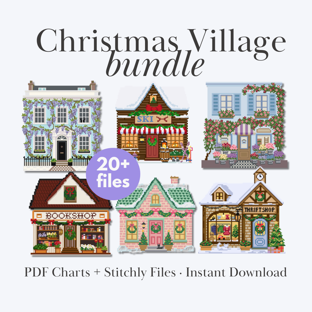 Christmas Village Needlepoint Bundle – 22 House Designs - Knotting Hill