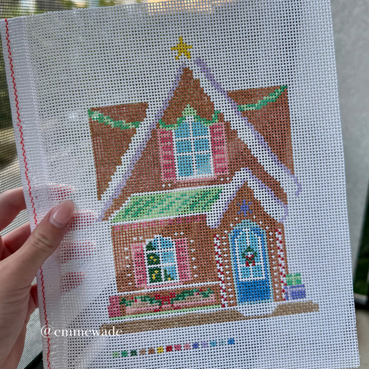 Gingerbread Cottage Needlepoint Village Pattern