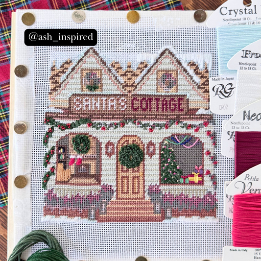Santa’s Cottage Needlepoint Chart
