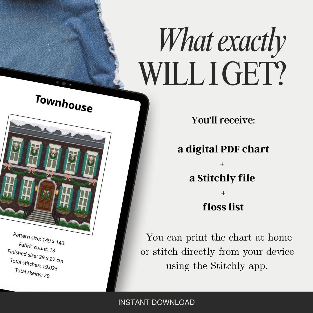 Townhouse Needlepoint Village Pattern
