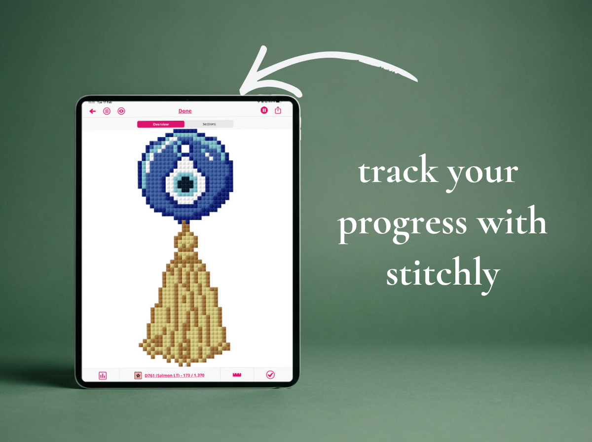 Evil Eye Needlepoint Chart