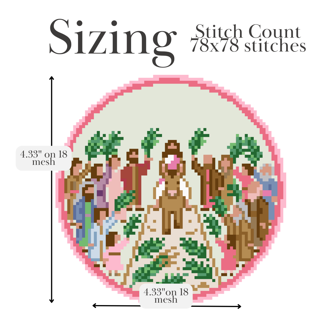 Palm Sunday Needlepoint Chart