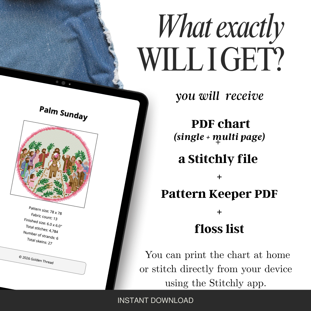 Palm Sunday Needlepoint Chart