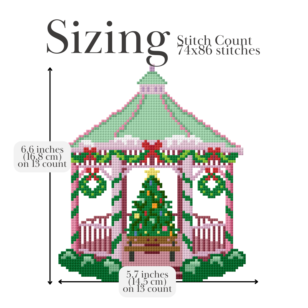 Christmas Gazebo Needlepoint Chart