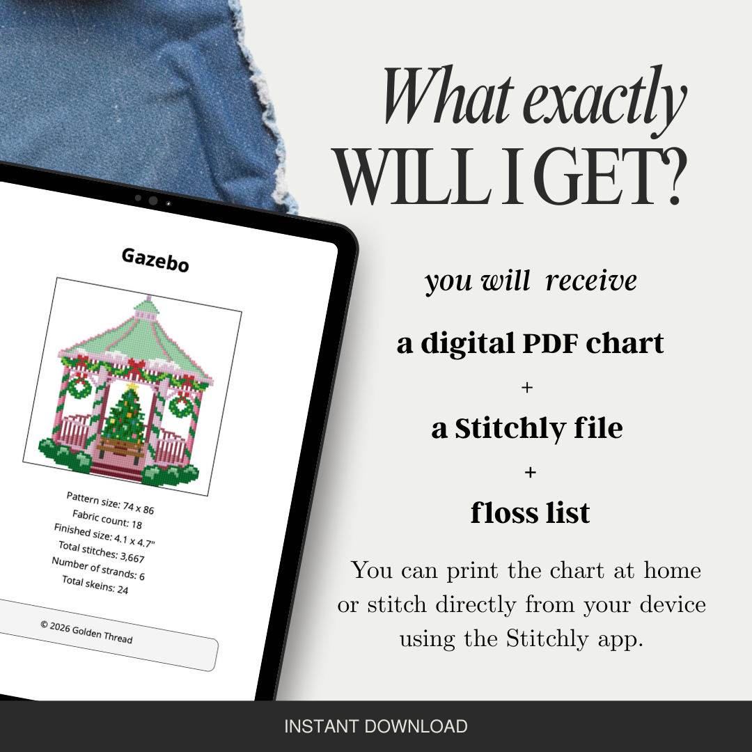 Christmas Gazebo Needlepoint Chart
