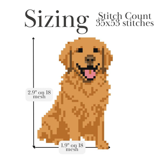 Golden Retriever Needlepoint Pattern