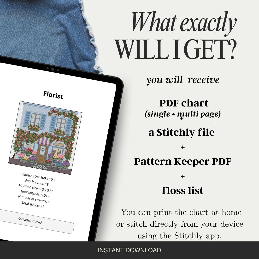 Florist Needlepoint Village Chart
