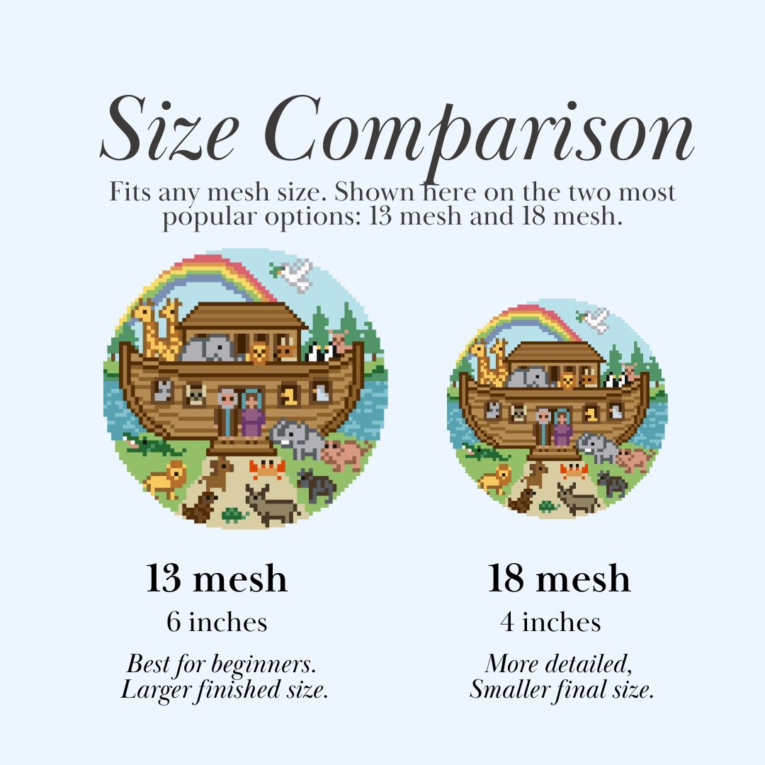 Noah's Ark Ornament Needlepoint Chart