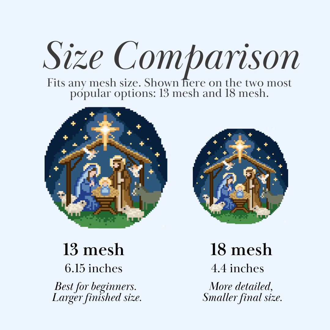 Nativity Ornament Needlepoint Chart