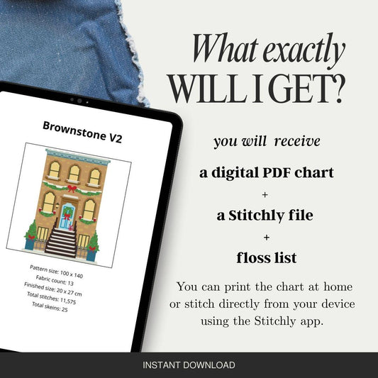 Brownstone – Needlepoint Village Townhouse Pattern