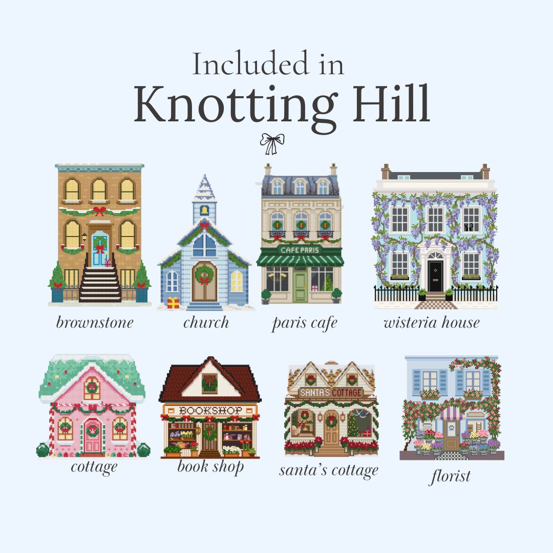 Christmas Village Needlepoint Bundle – 24 House Designs - Knotting Hill