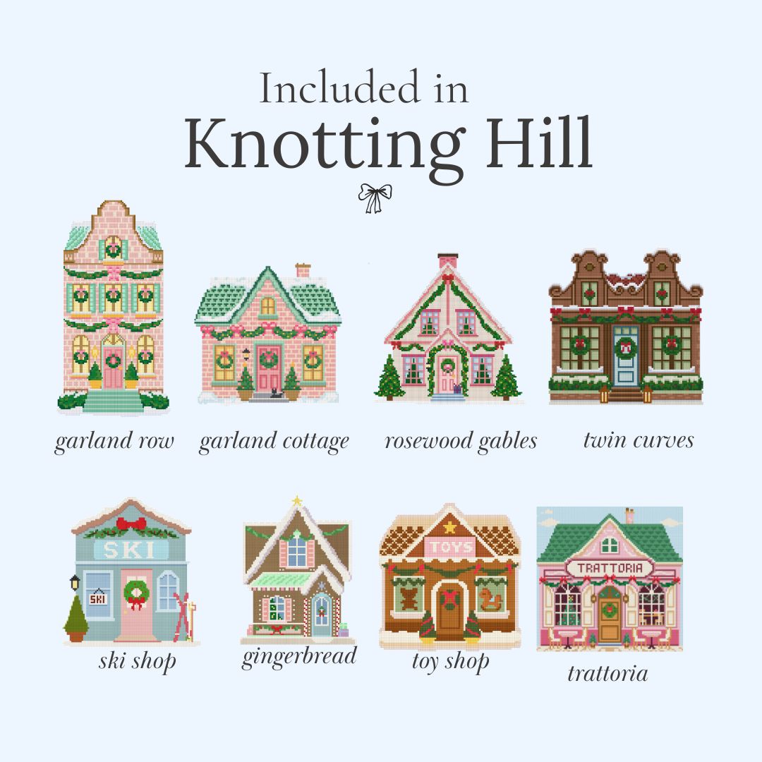 Christmas Village Needlepoint Bundle – 24 House Designs - Knotting Hill