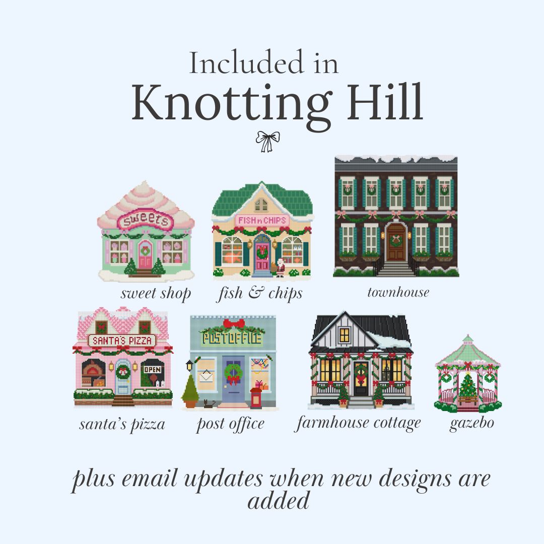 Christmas Village Needlepoint Bundle – 24 House Designs - Knotting Hill