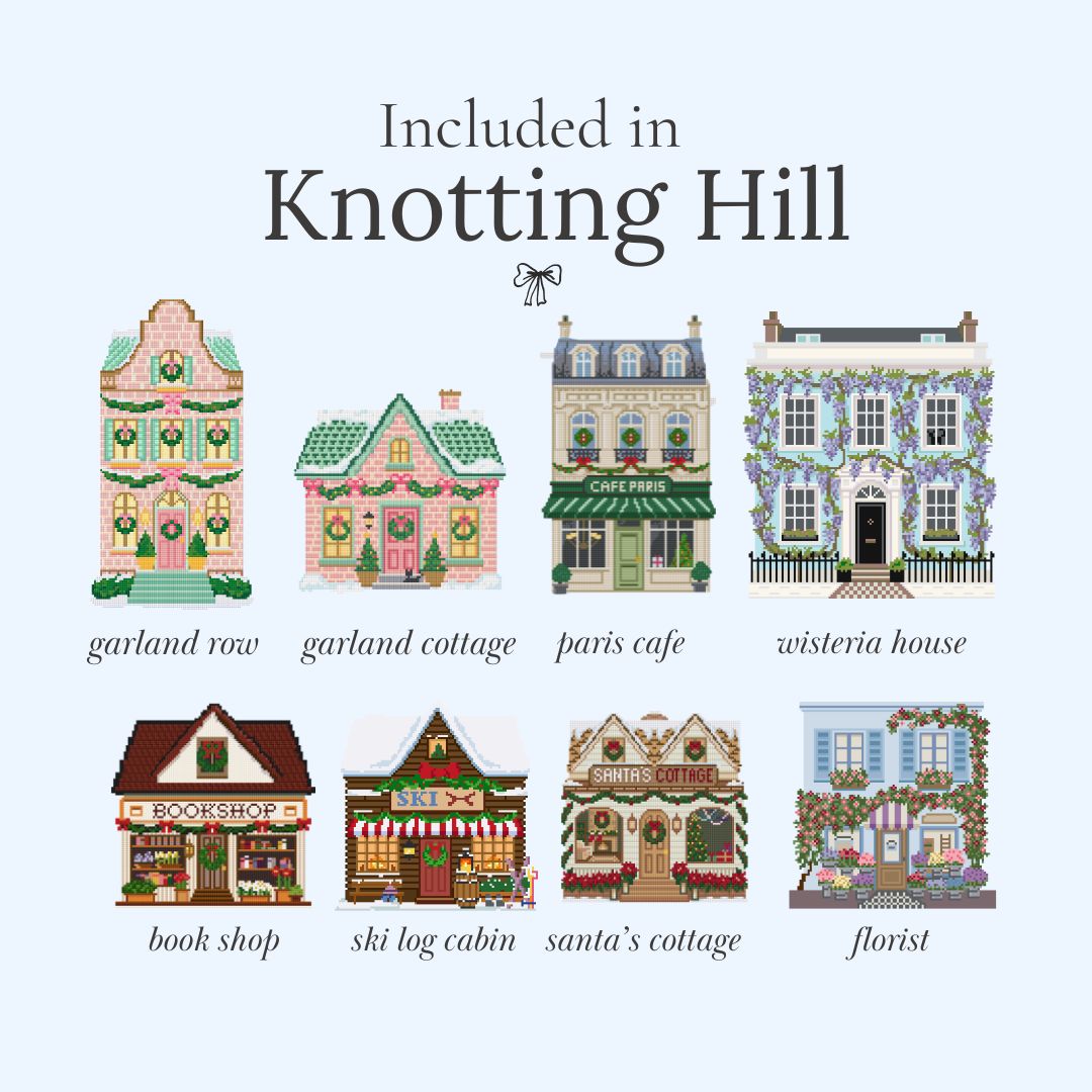 Christmas Village Needlepoint Bundle – 24 House Designs - Knotting Hill