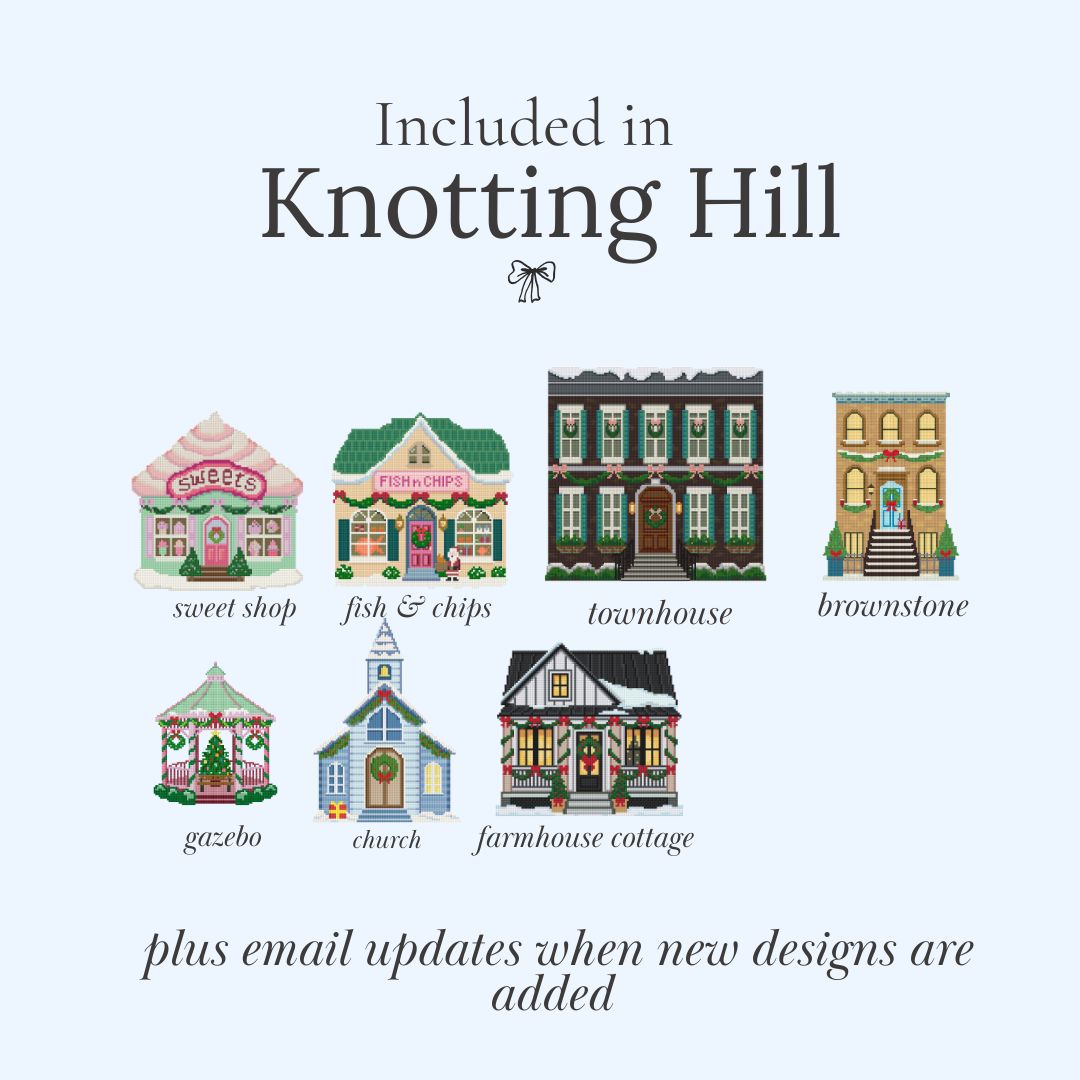 Christmas Village Needlepoint Bundle – 24 House Designs - Knotting Hill