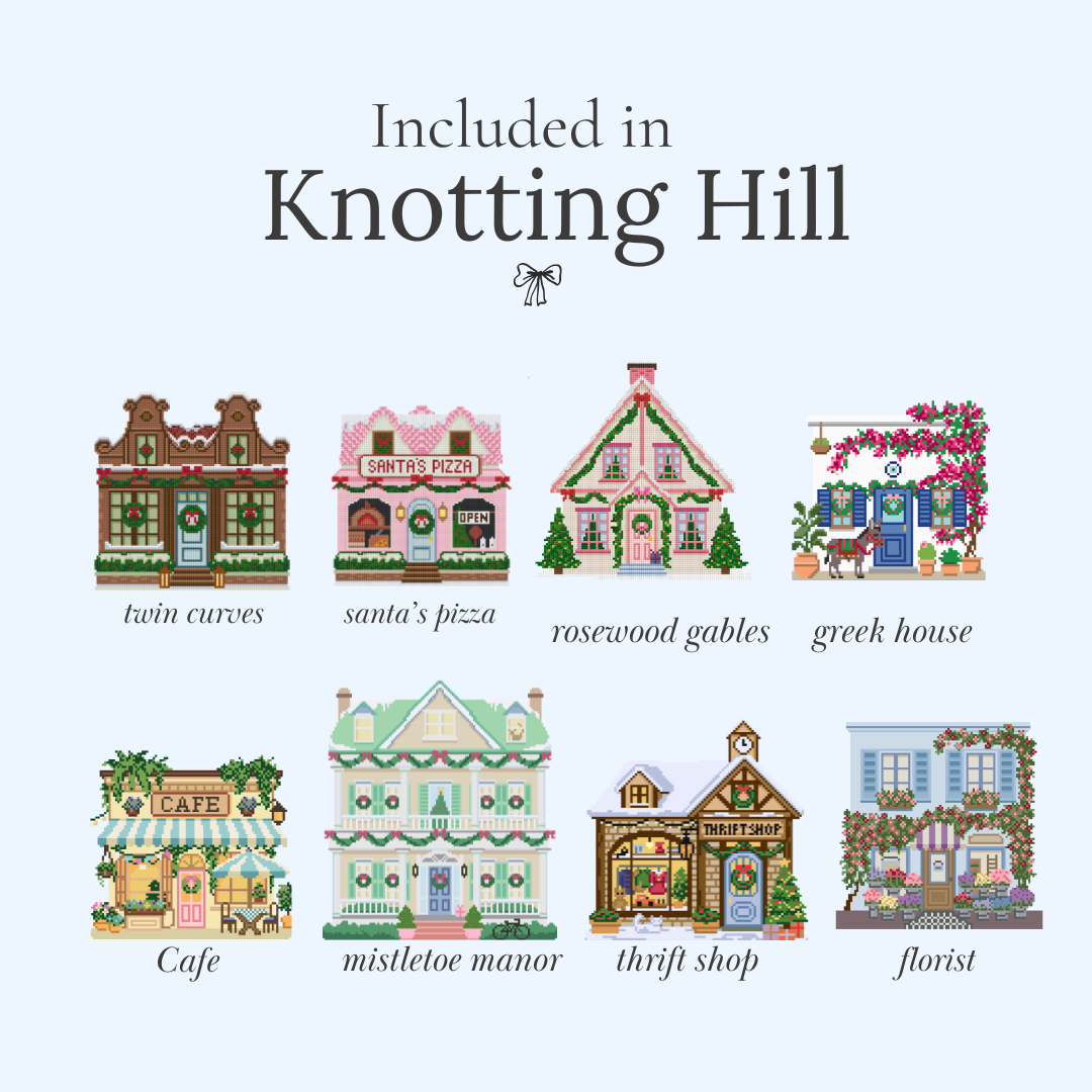 Christmas Village Needlepoint Bundle – 22 House Designs - Knotting Hill