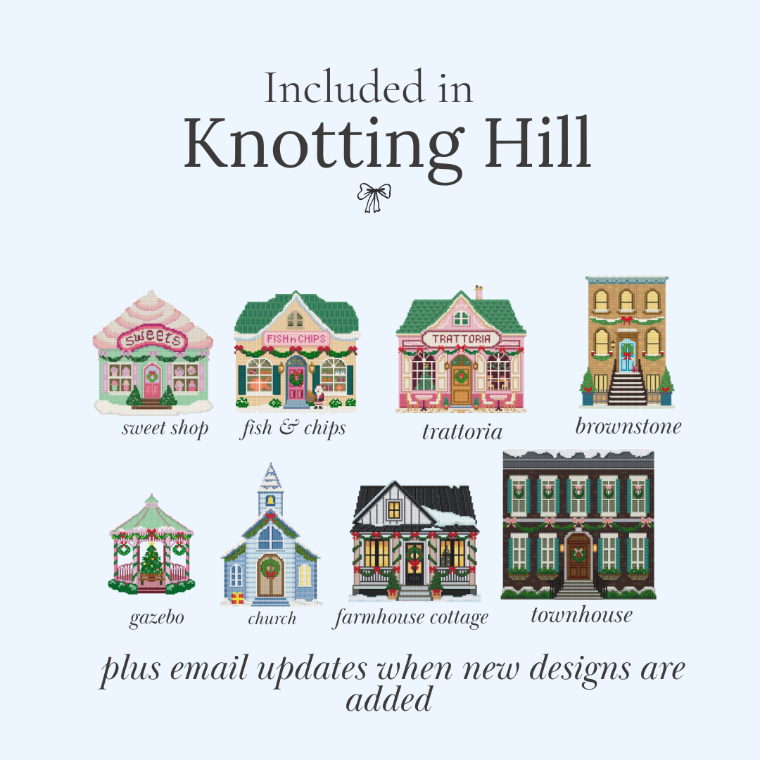 Christmas Village Needlepoint Bundle – 22 House Designs - Knotting Hill