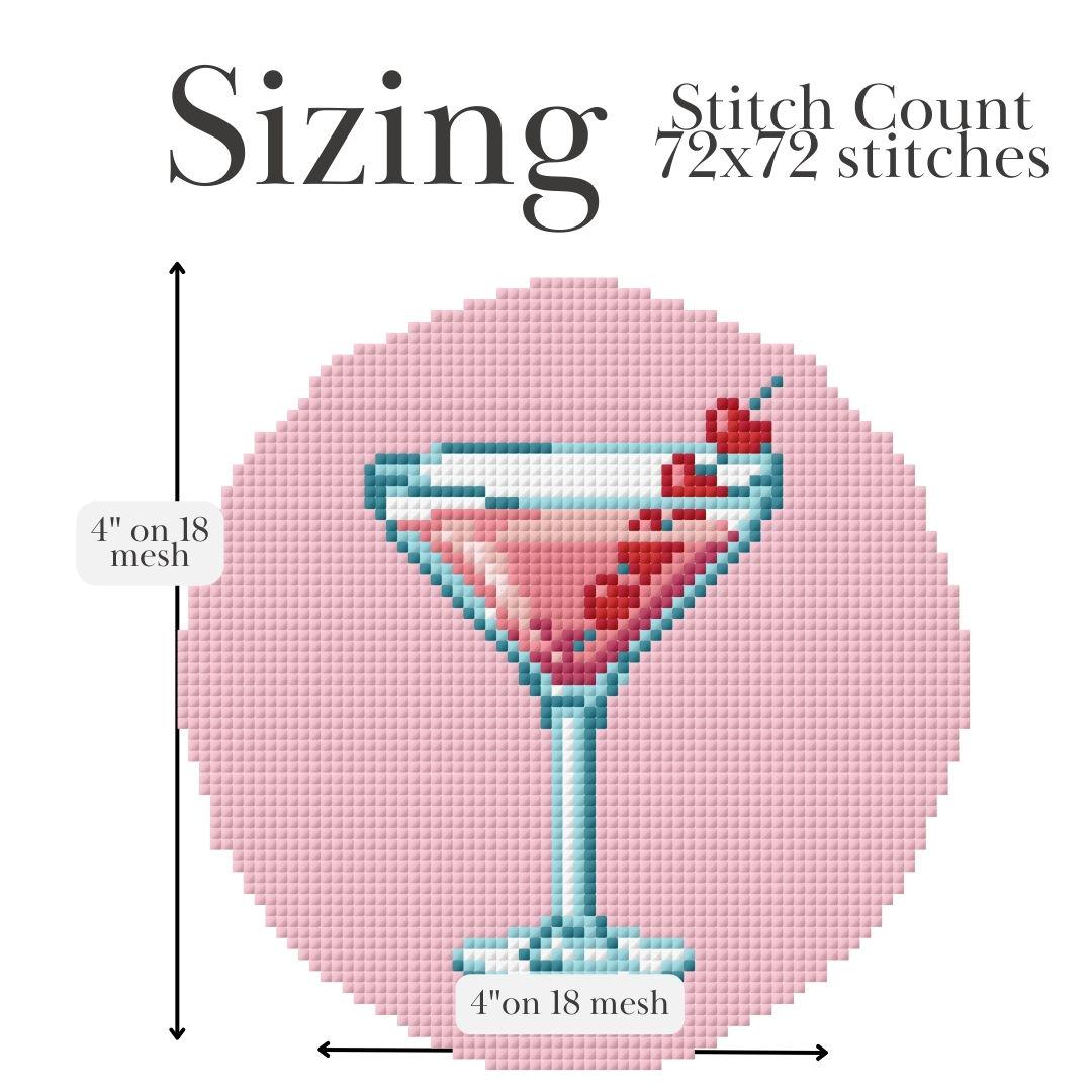 Valentine Martini Needlepoint Pattern