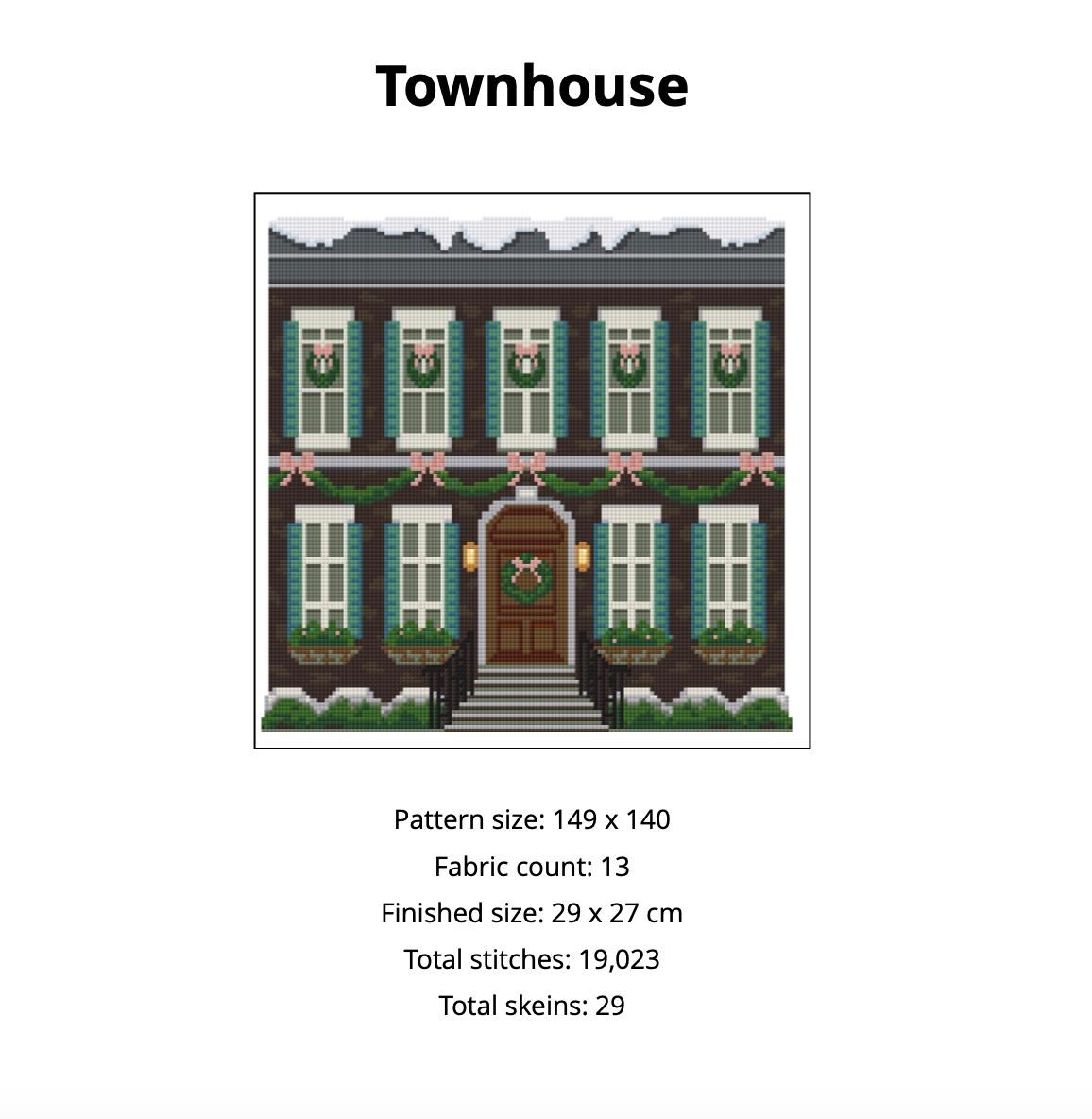 Townhouse Needlepoint Village Pattern