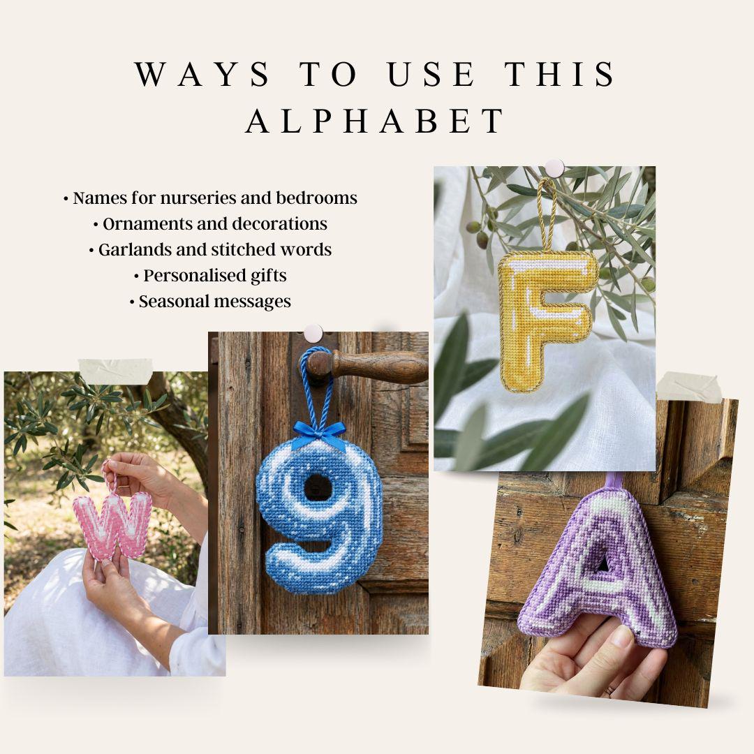 2-Colour Needlepoint Alphabet Chart Bundle