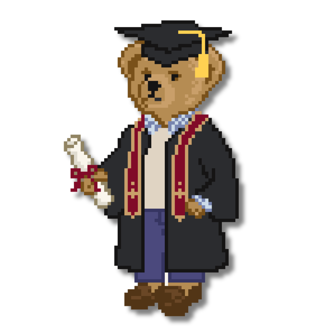 Graduate Bear Needlepoint Chart