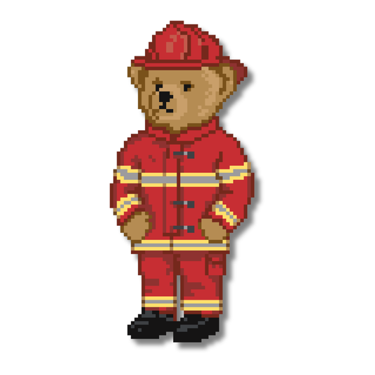 Fireman Bear Needlepoint Chart