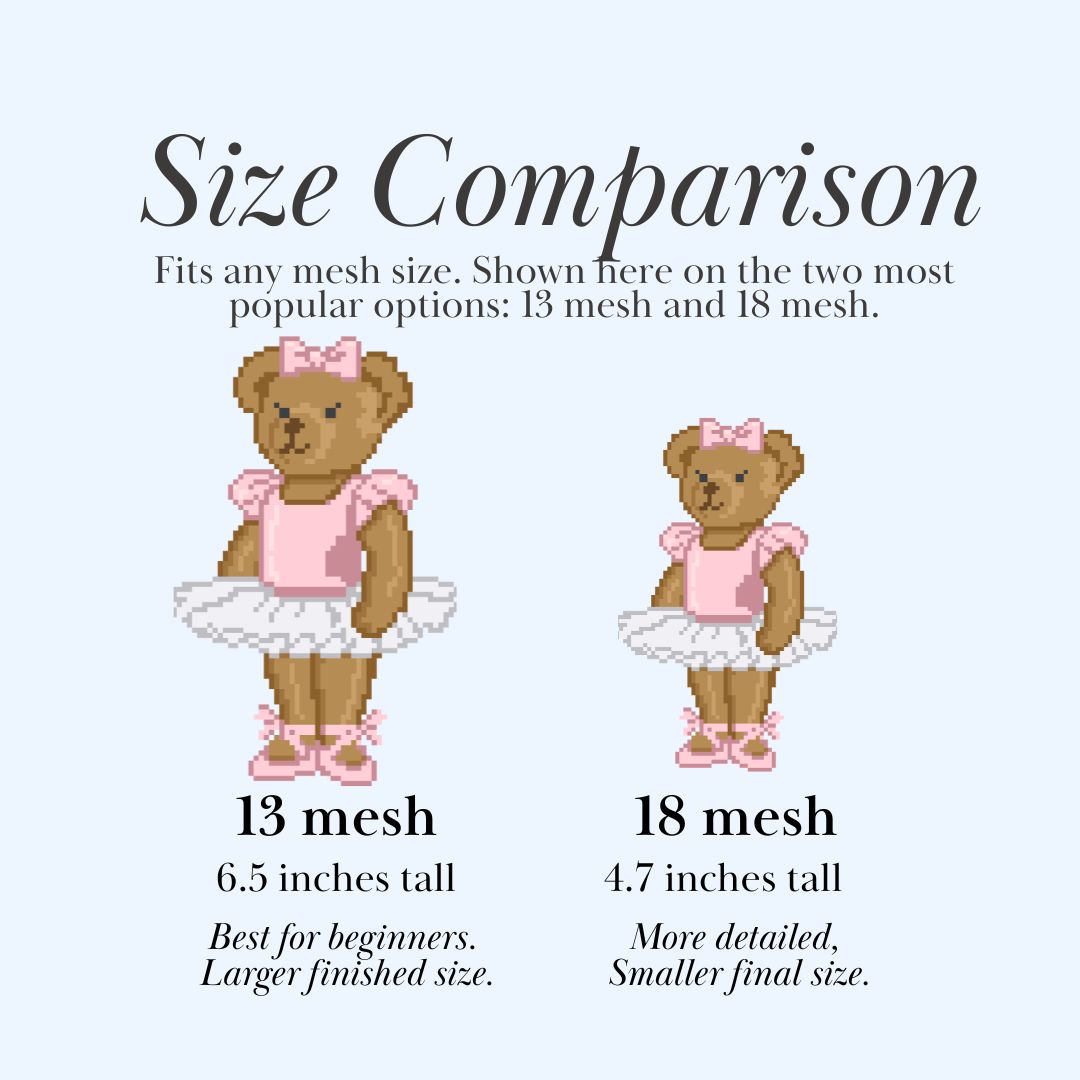 Ballet Bear Needlepoint Chart