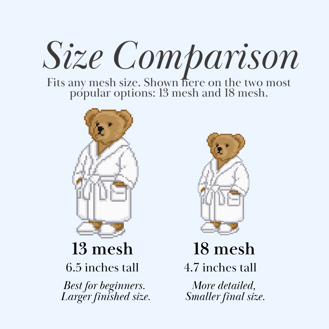 Relaxation Bear Needlepoint Chart