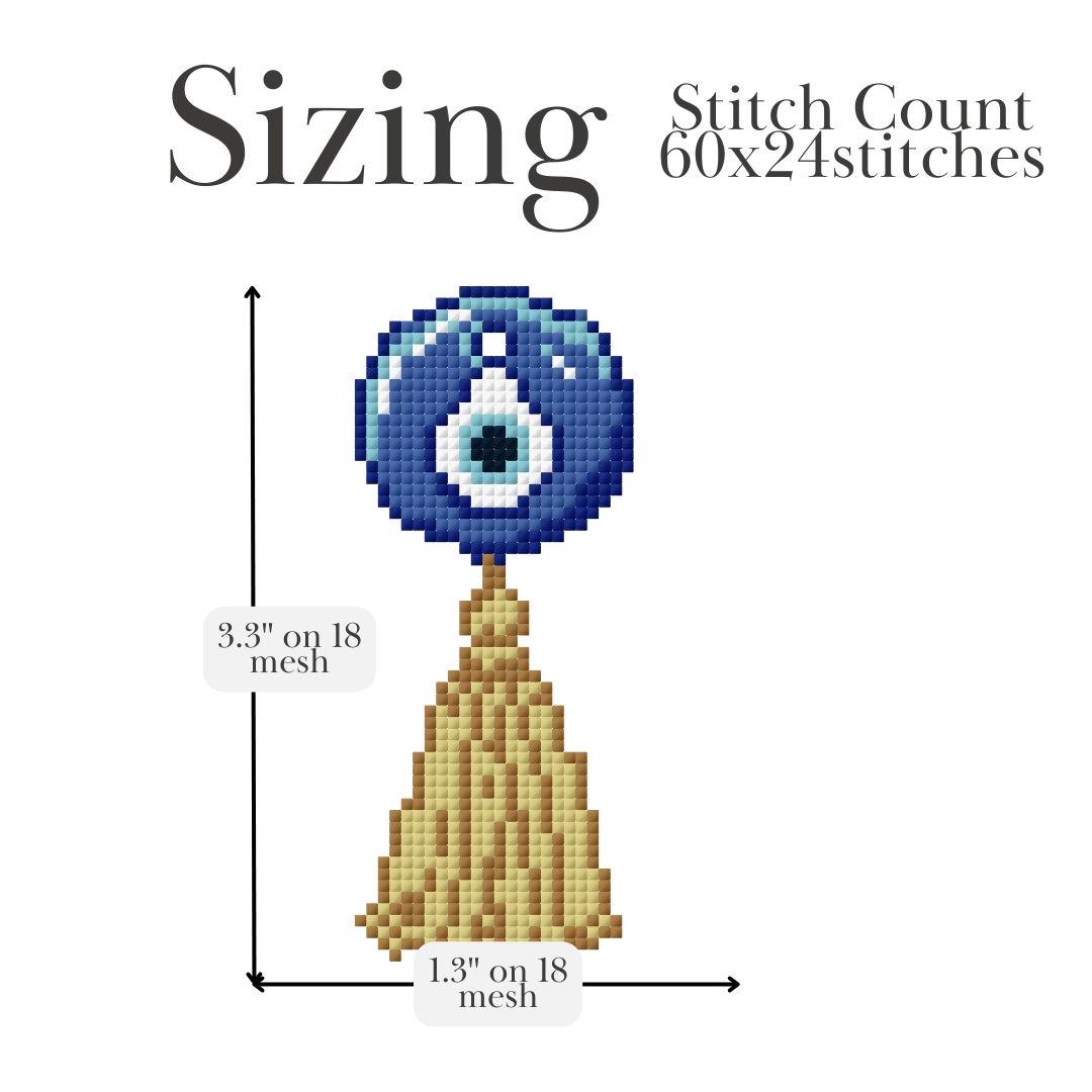 Evil Eye Needlepoint Chart