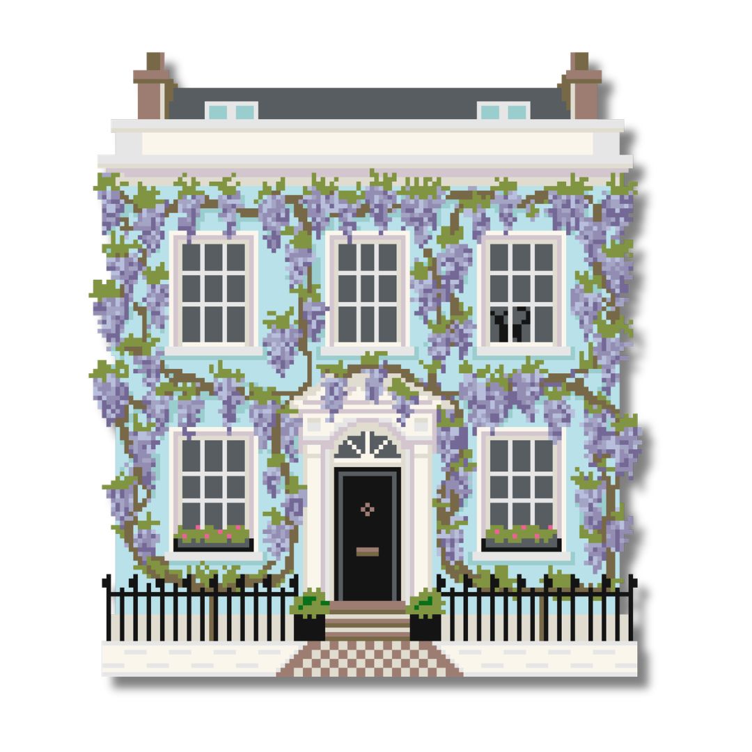 Wisteria House Needlepoint Chart