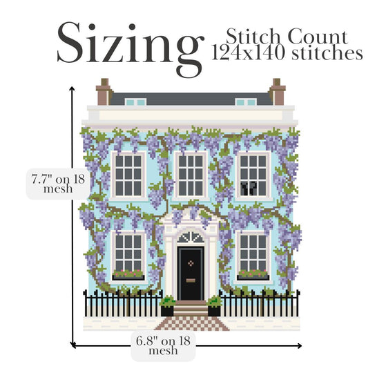 Wisteria House Needlepoint Chart